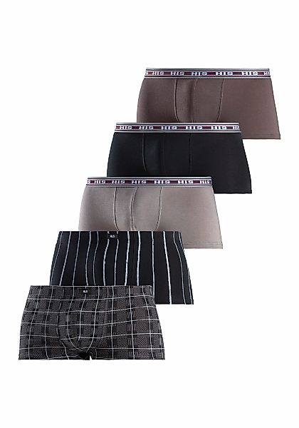 H.I.S Hipster, 5 Stk. knapp sitzende Boxershorts aus Baumwoll-Stretch günstig online kaufen