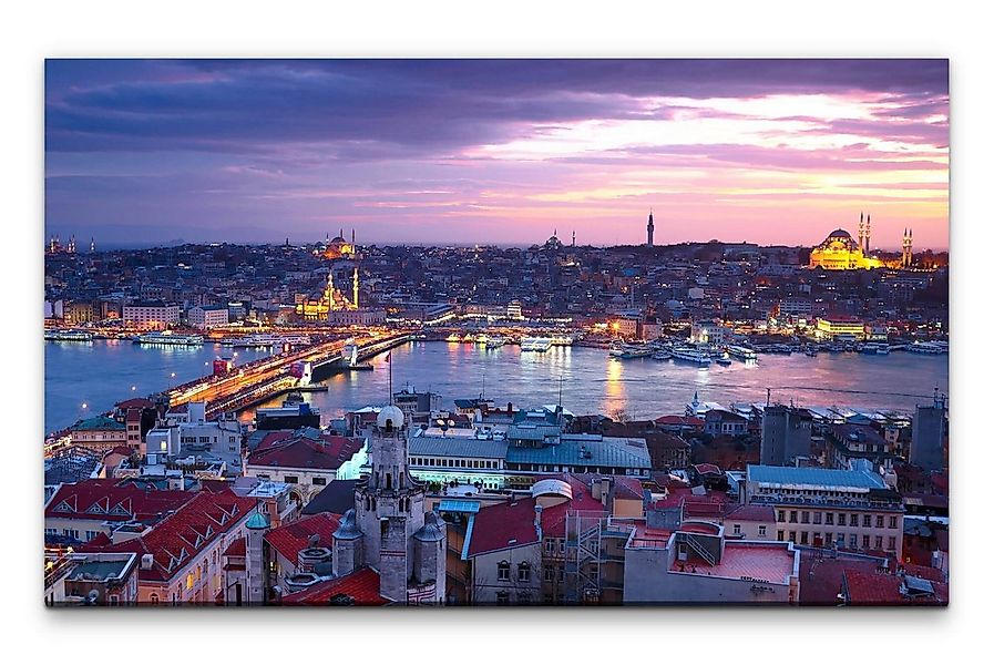 möbel-direkt.de Leinwandbild Bilder XXL Istanbul am Abend Wandbild auf Lein günstig online kaufen