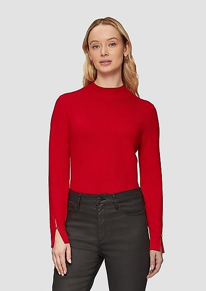 s.Oliver BLACK LABEL Strickpullover Strickpullover mit Schlitz am Ärmel Zie günstig online kaufen