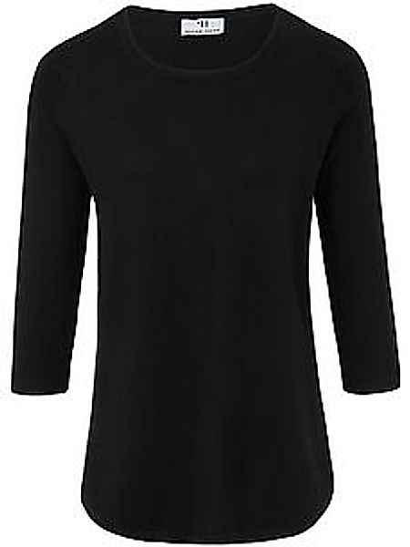 Rundhals-Pullover aus Seide und Kaschmir Peter Hahn schwarz günstig online kaufen