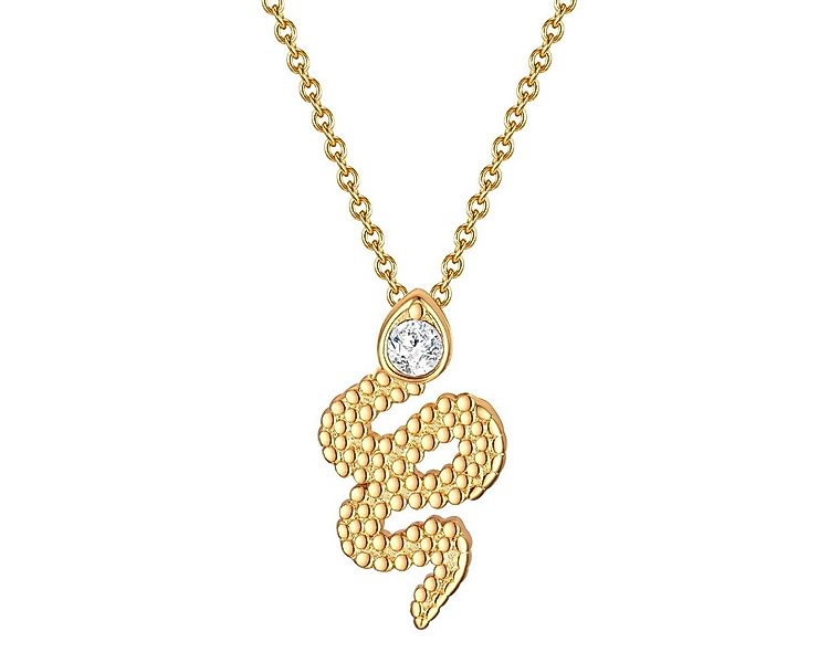 Lulu & Jane Collier Schlange gelbgold, verziert mit Kristallen von Swarovsk günstig online kaufen