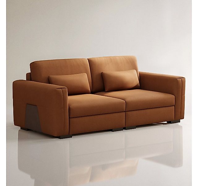 oleyluckidea Big-Sofa 3-Sitzer, Lederoptik, weich gepolstert, mit Armlehnen günstig online kaufen