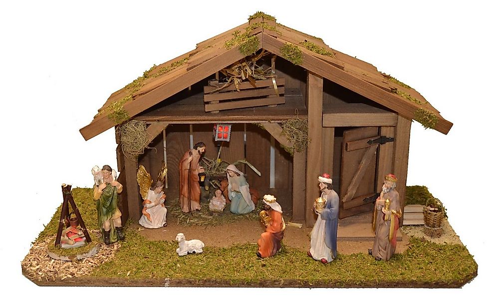 Alfred Kolbe Krippe Krippenstall mit Trafo, mit Laterne, Lagerfeuer,Korb, 1 günstig online kaufen