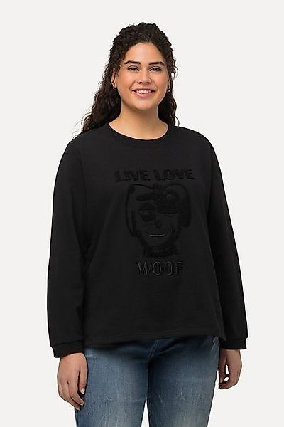 Ulla Popken Sweatshirt Sweatshirt Hunde Classic Rundhals Langarm günstig online kaufen