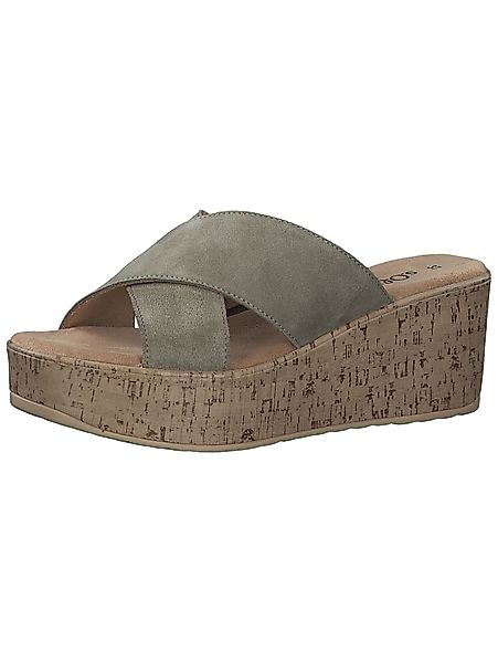 s.Oliver Pantoletten Veloursleder Pantolette günstig online kaufen