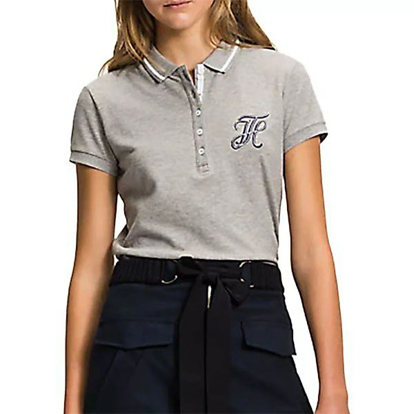 Tommy Hilfiger Kurzarm Polo Shirt M Light Grey Heather günstig online kaufen