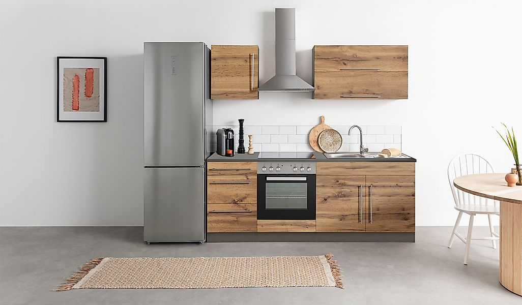 KOCHSTATION Küchenzeile KS-Samos, Breite 210 cm, günstig online kaufen