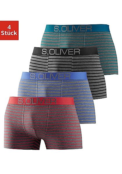 s.Oliver Boxer "Boxershorts für Herren", (Packung, 4 St.), mit kontrastfarb günstig online kaufen