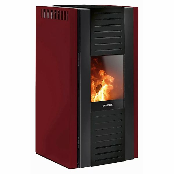 Justus Kaminofen Sirkos 2.0 Stahl Bordeaux 6 kW mit Automatik günstig online kaufen