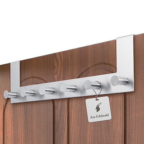 ReWu Türgarderobe Türgarderobe Edelstahl mit 6 günstig online kaufen
