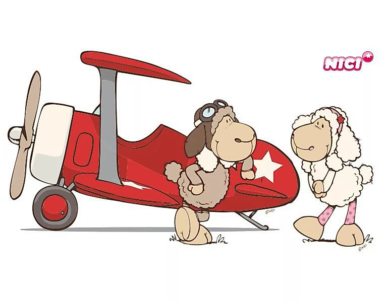 Wandtattoo Kinderzimmer NICI - Dean & Sue Flugzeug günstig online kaufen
