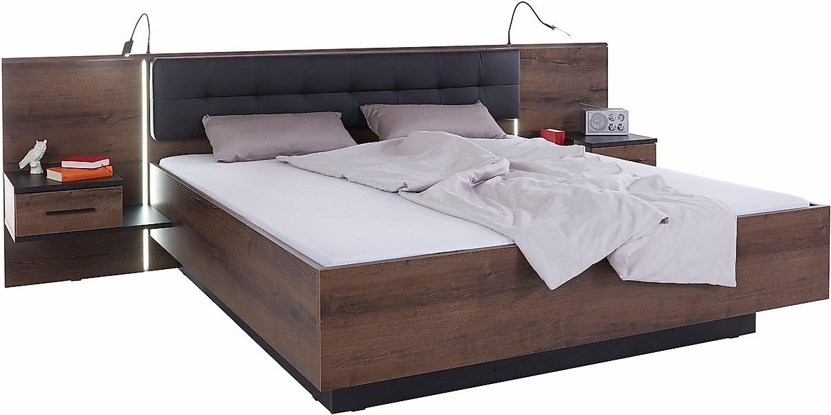 FORTE Bettanlage Bellevue, inkl. Lichtleiste im Kopfteil günstig online kaufen