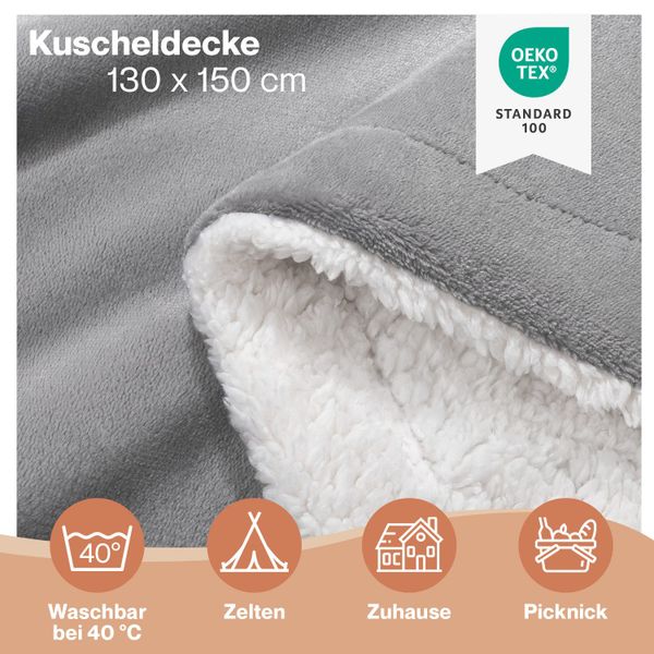 Wohndecke Sherpa-Fleecedecke, Oeko-TEX Zertifiziert, Blumtal, hochwertig, günstig online kaufen