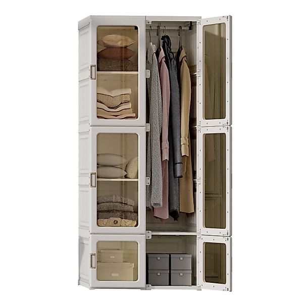 Dripex Kleiderschrank Faltbarer Schrank Mehrzweckschrank mit günstig online kaufen