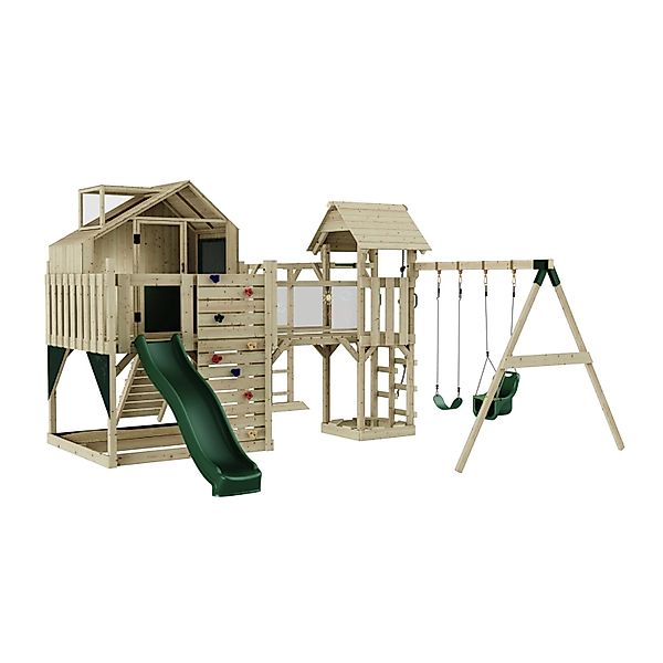 OutdoorToys Spielturm Knut mit Babyschaukel Dunkelgrün günstig online kaufen
