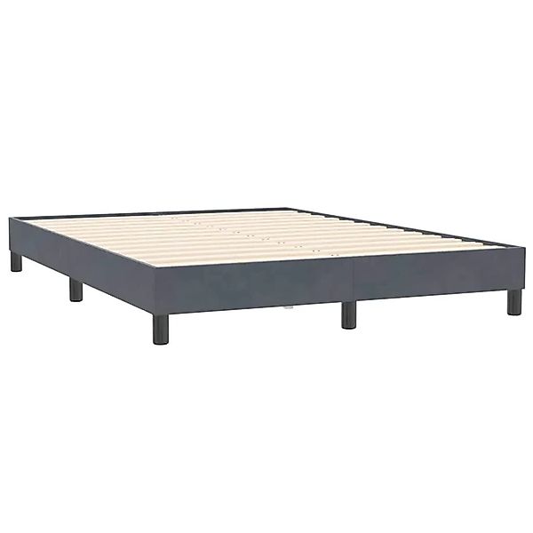 vidaXL Bettgestell ohne Matratze Dunkelgrau 160x210 cm Samt 4101362 günstig online kaufen