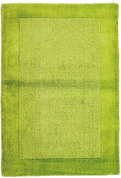 morgenland Wollteppich »Gabbeh Teppich handgetuftet grün«, rechteckig, Kurz günstig online kaufen