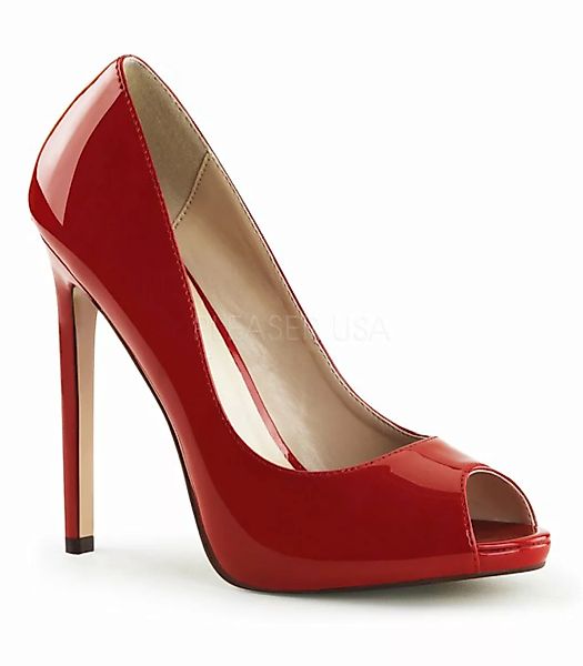 Stiletto Peeptoes SEXY-42 - Lack Rot (Schuhgröße: EUR 42) günstig online kaufen