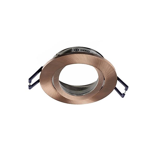 Deckeneinbauleuchte Samsola, kupferfarben, Ø 8 cm, Metall günstig online kaufen