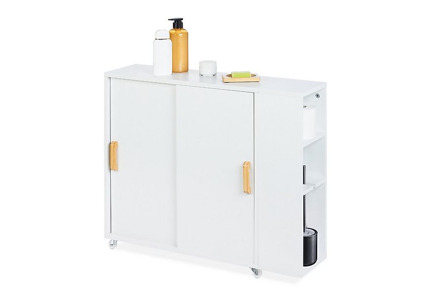 relaxdays Badregal Nischenschrank mit Schiebetüren günstig online kaufen