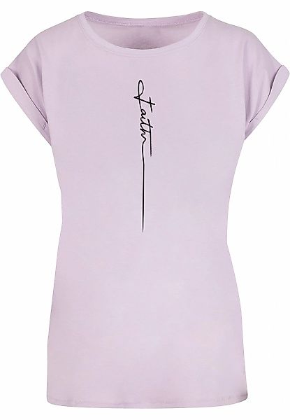 Merchcode T-Shirt "Merchcode Damen Ladies Faith Extended Shoulder Tee", (1 günstig online kaufen