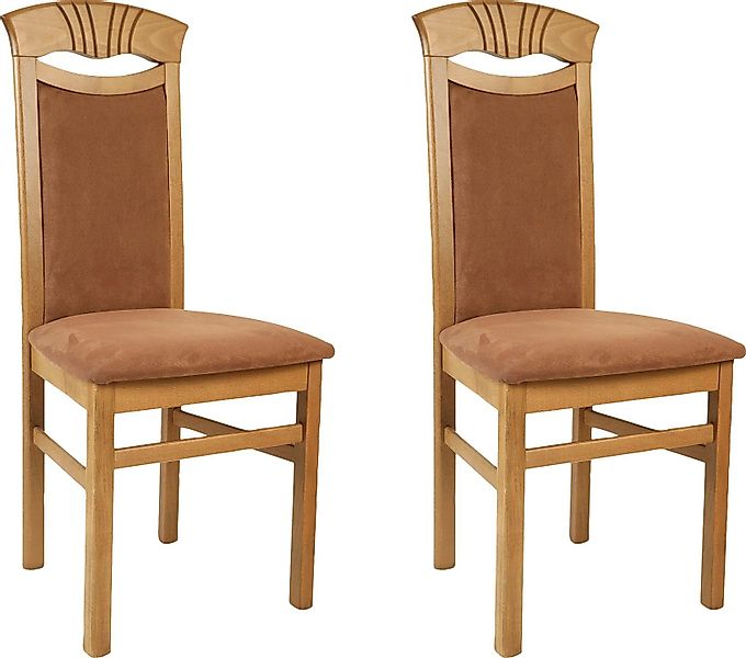 Home affaire Esszimmerstuhl "Franz" (Set) 2 Stk.strapazierfähige Microfaser günstig online kaufen