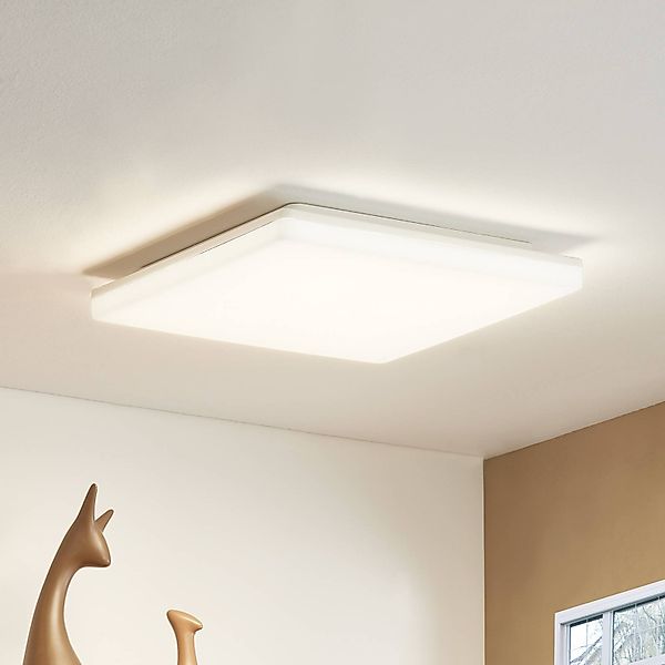 Prios LED-Deckenlampe Artin, 33 cm, weiß, eckig, Sensor günstig online kaufen