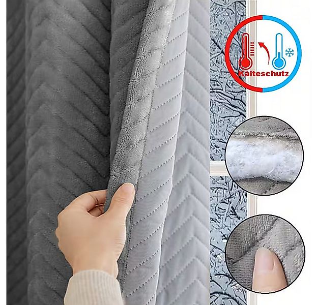 Sunicol Vorhang Plüsch Hochleistungs Blickdichte Winetr Thermo Wärmeisolier günstig online kaufen