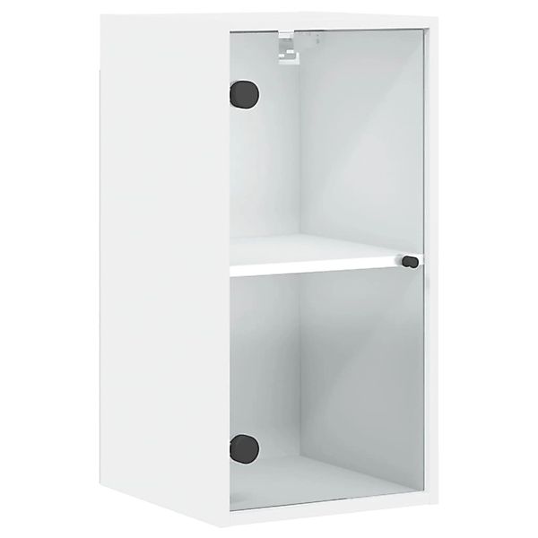 vidaXL Glashängeschrank Wandschrank mit Glastüren Weiß günstig online kaufen