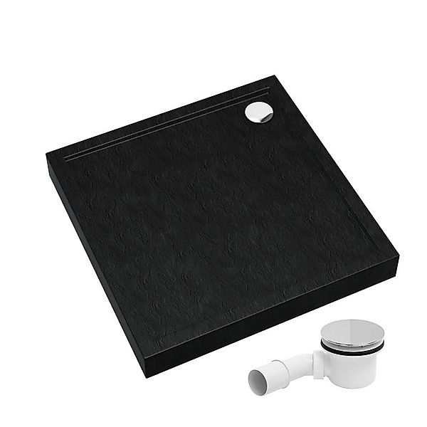 Aquabad® Duschwanne Komplettset ULTIMA Black Stone, günstig online kaufen