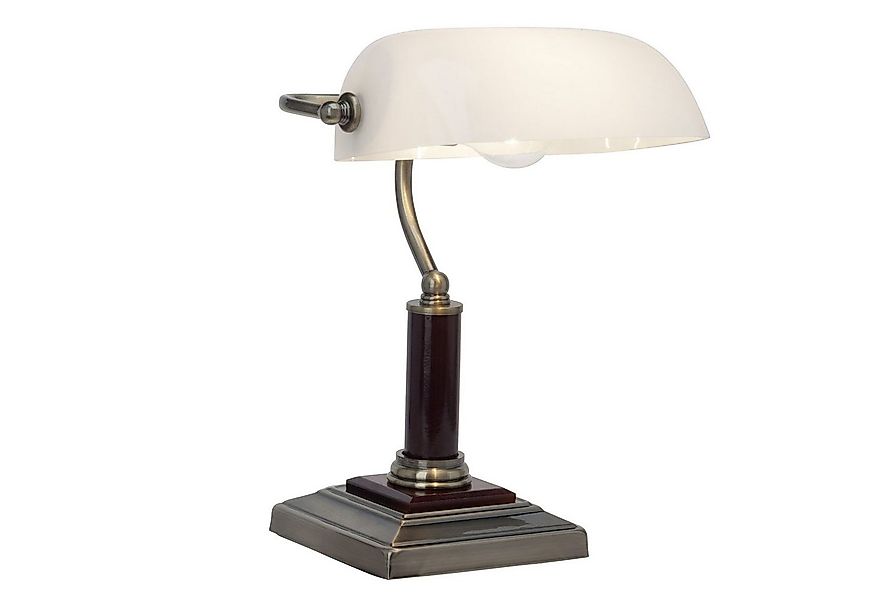 Brilliant Tischleuchte Bankir, ohne Leuchtmittel, Tischlampe messing antik günstig online kaufen