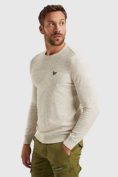 PME Legend Stickgarn Pullover Ecru - Größe XL günstig online kaufen