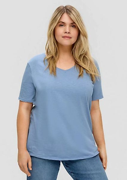 s.Oliver Kurzarmshirt T-Shirt mit V-Ausschnitt günstig online kaufen