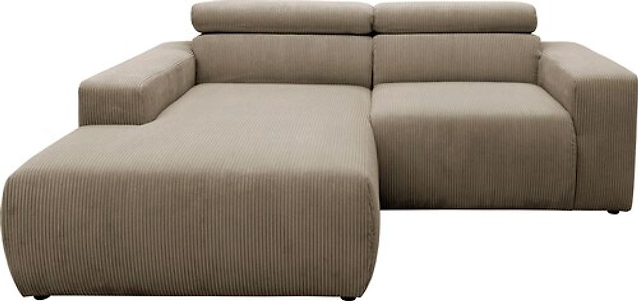 DOMO collection Ecksofa »Brandon, inkl. Kopfteilverstellung, B/T/H: 214/100 günstig online kaufen