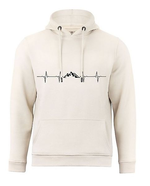 Cotton Prime® Hoodie Pulsschlag Berge mit weichem Innenfleece günstig online kaufen