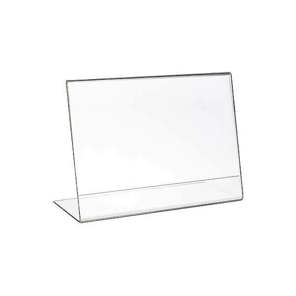 HMF 46933 Acryl Tischaufsteller Schräg DIN A5 Querformat Glasklar günstig online kaufen