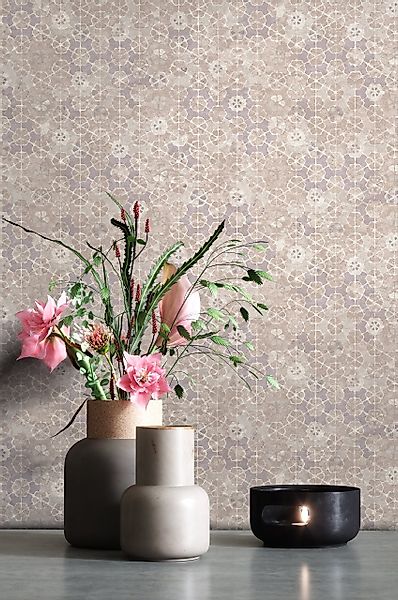 Newroom Vliestapete, Beige Tapete Mosaik Vintage günstig online kaufen