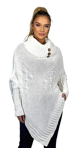 Mississhop Strickponcho Poncho Strick Sweatshirt Pullover günstig online kaufen