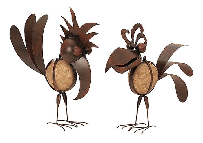 Geschenkestadl Gartenfigur 2 originelle Metallvögel 32cm und 35cm Gartenfig günstig online kaufen