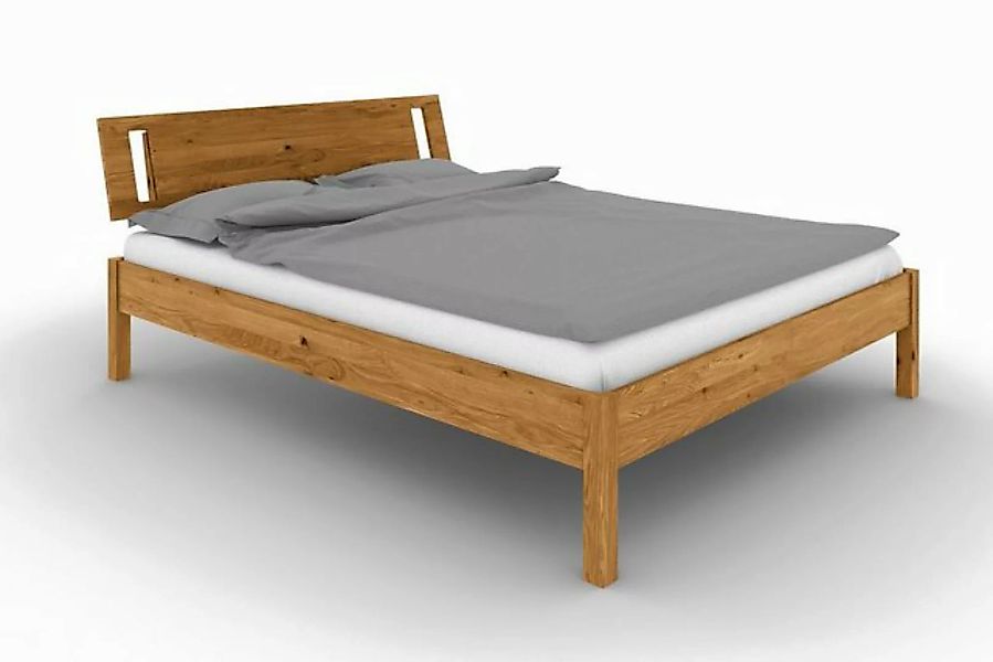 byoak Bett VENTO A-7 120 x 220 aus Massivholz, mit Holzkopfteil, Naturgeölt günstig online kaufen