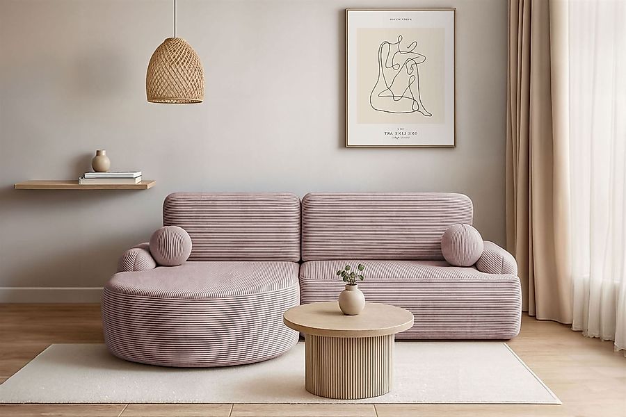 Lookway Ecksofa CLEO CORD Rundes Ecksofa günstig online kaufen