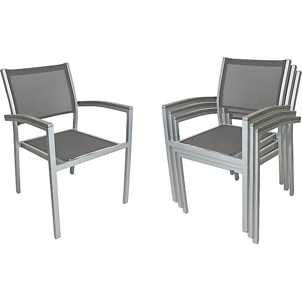 Garden Pleasure Stapelstuhl "GRACE" (Set) 4 Stk. 4er Set günstig online kaufen