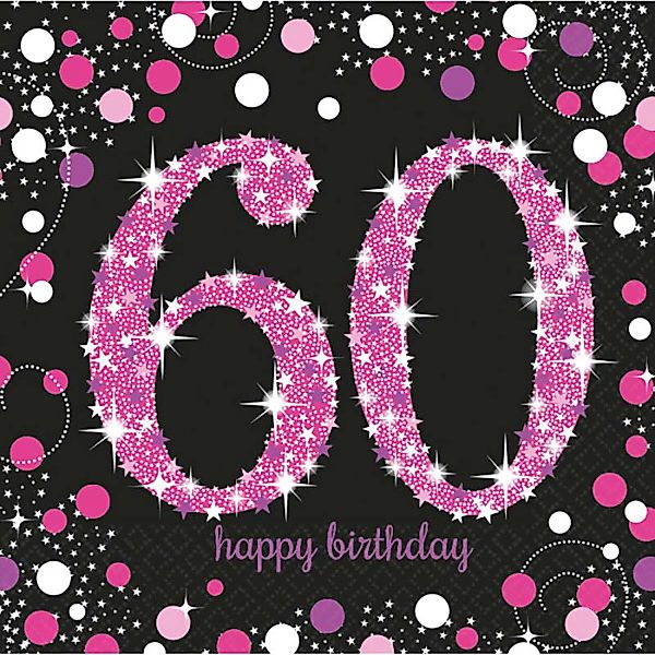 Amscan Hängedekoration Servietten Sparkling #60 Pink günstig online kaufen