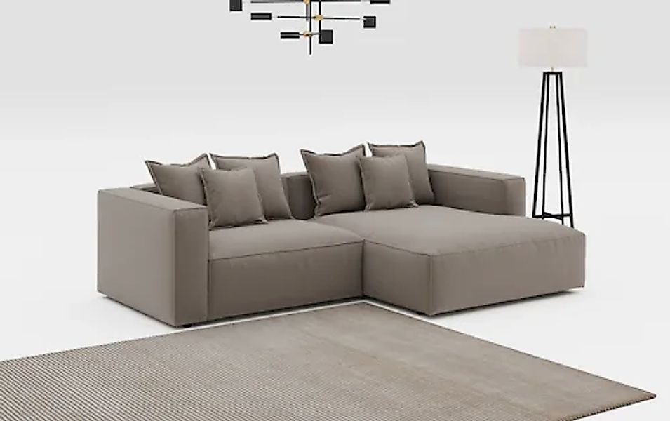 INOSIGN Ecksofa »Cowboy L-Form«, mit 6 Kissen, kubisches Sofa günstig online kaufen