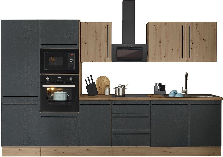 KOCHSTATION Küchenzeile Florida, Breite 340 cm, wahlweise mit E-Geräten,Sof günstig online kaufen