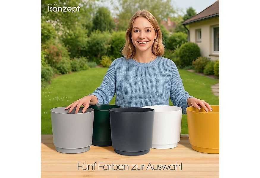 KONZEPT Übertopf Blumentopf 32,5 cm Übertopf aus Kunststoff wetterfest für günstig online kaufen