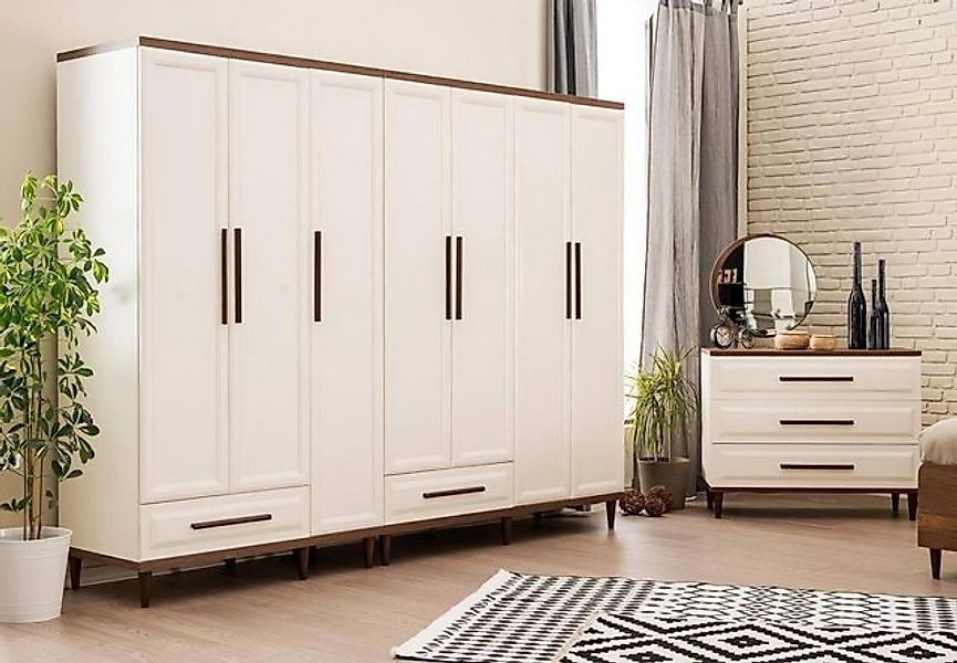Xlmoebel Kleiderschrank Schlafzimmer Set mit 3 Teilen Kommode + Spiegel + K günstig online kaufen
