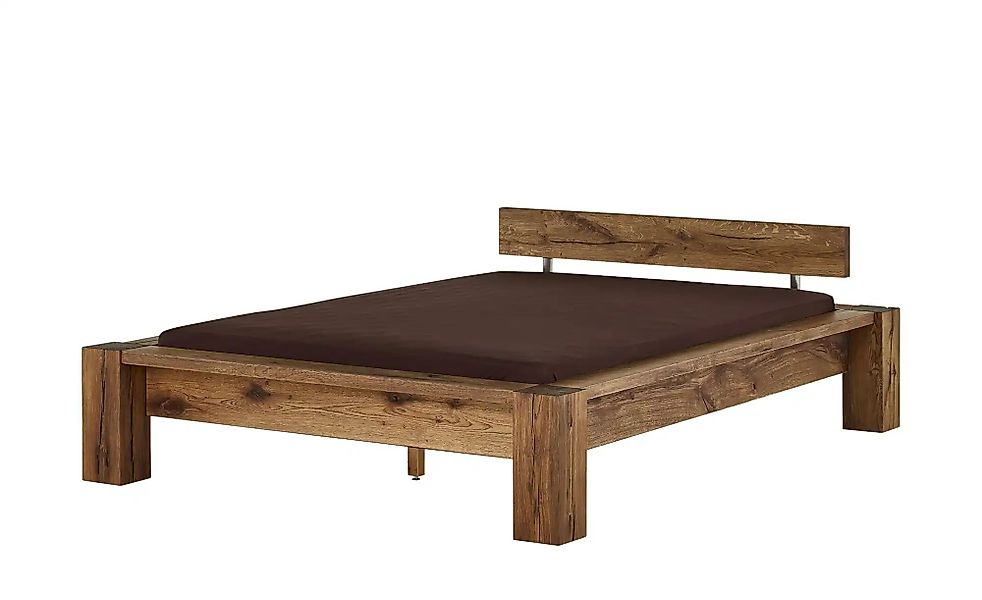 Massivholz-Bettgestell aus Massivholz Kingston ¦ holzfarben ¦ Maße (cm): B: günstig online kaufen