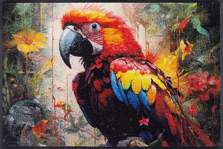 wash+dry by Kleen-Tex Fußmatte "Parry McParrot" rechteckig 7 mm Höhe günstig online kaufen