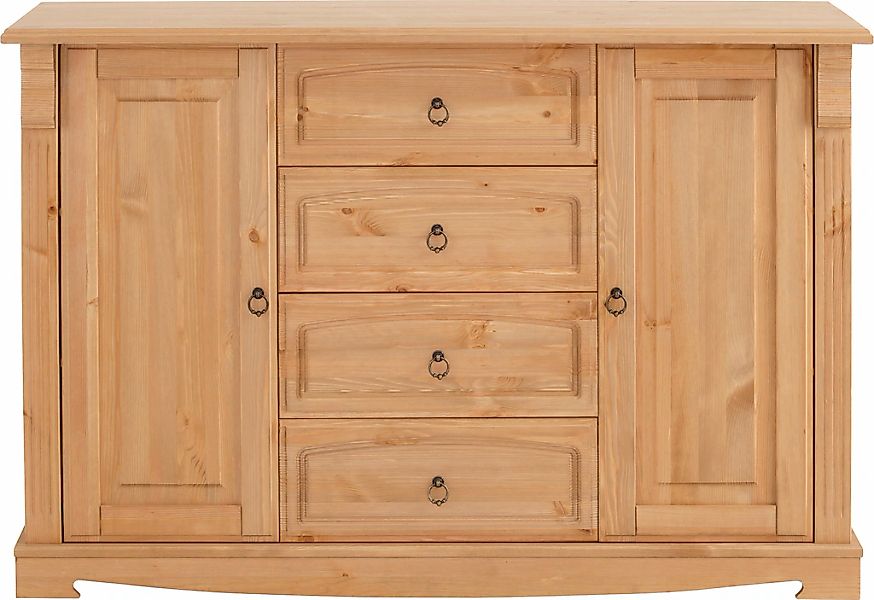 Home affaire Sideboard "Anna", Kommode aus massiver Kiefer, FSC, Breite 140 günstig online kaufen